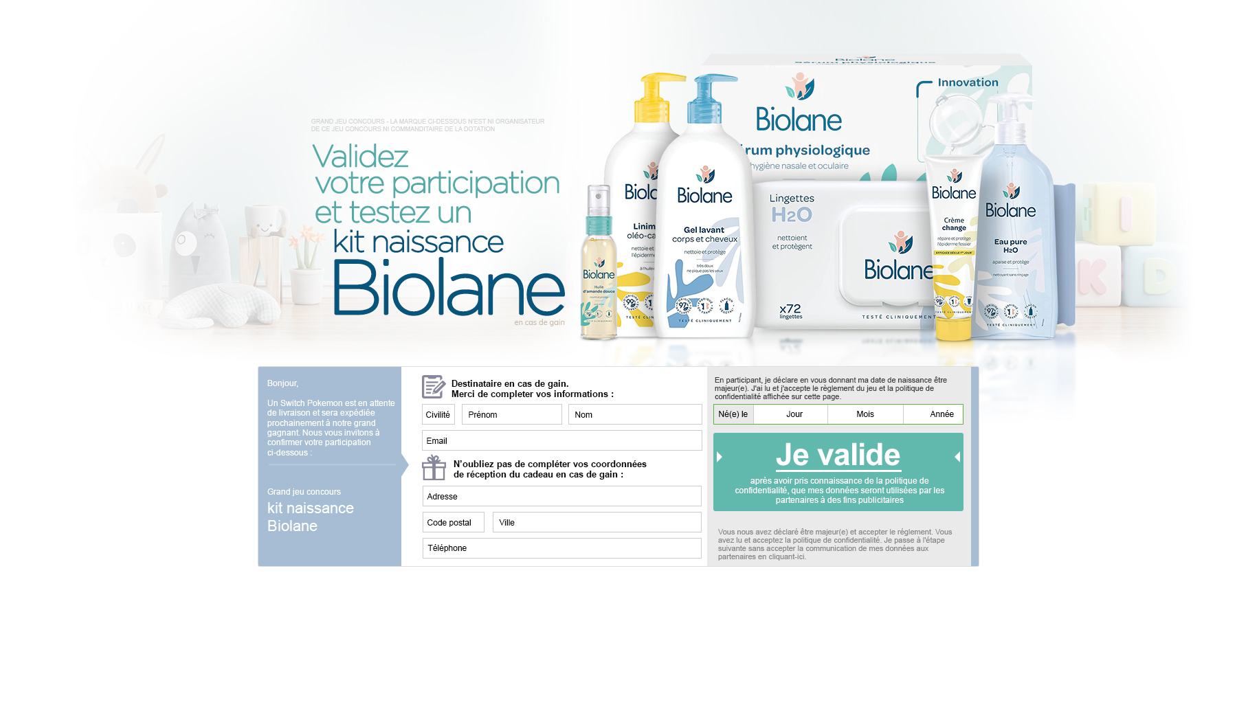 Grand Jeu Concours Kit Naissance Biolane