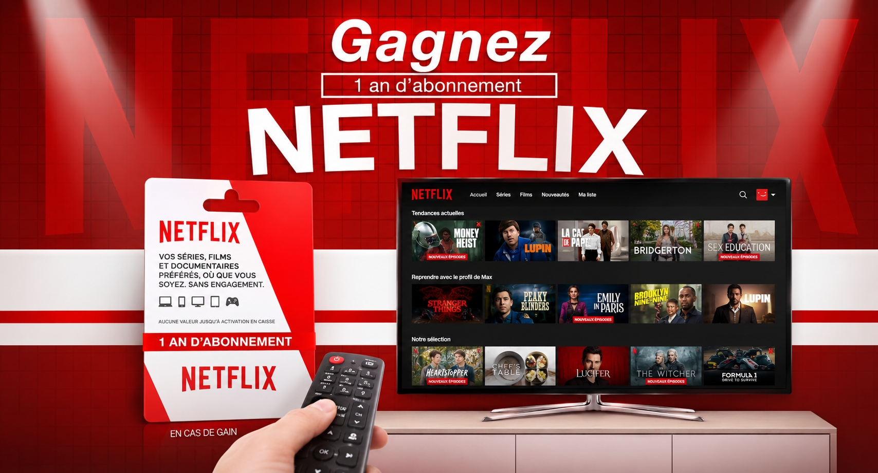 1 an d'abonnement Netflix
