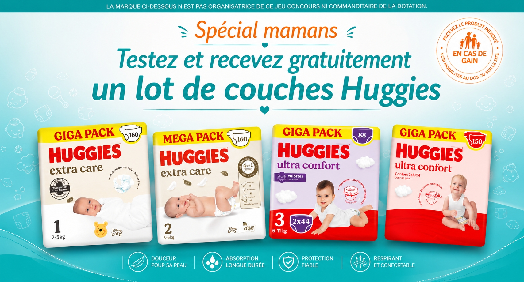 Un lot de couches Huggies
