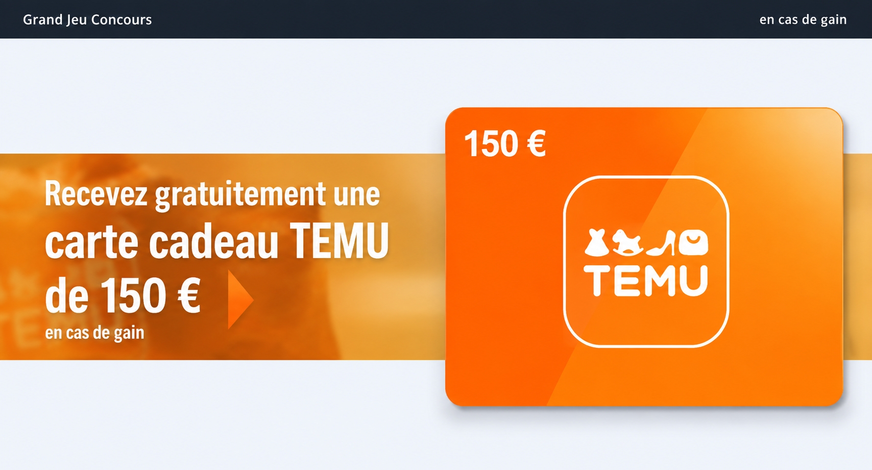 Une carte cadeau TEMU de 150€