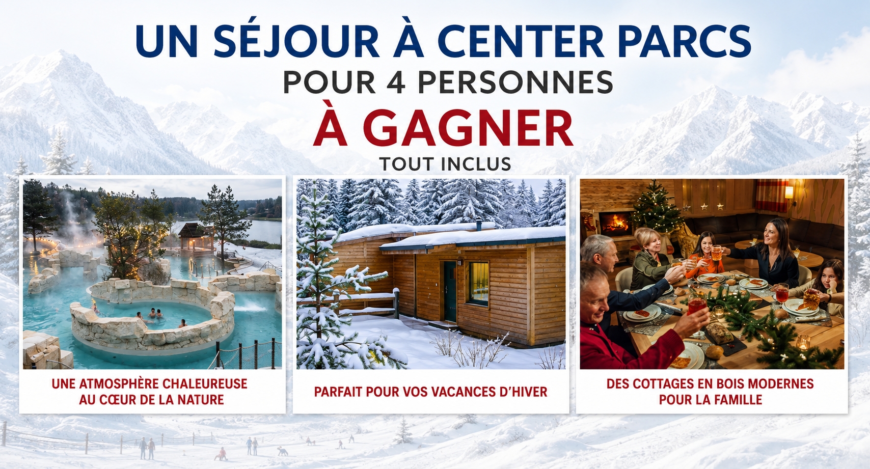 Un séjour à center parcs pour 4 personnes