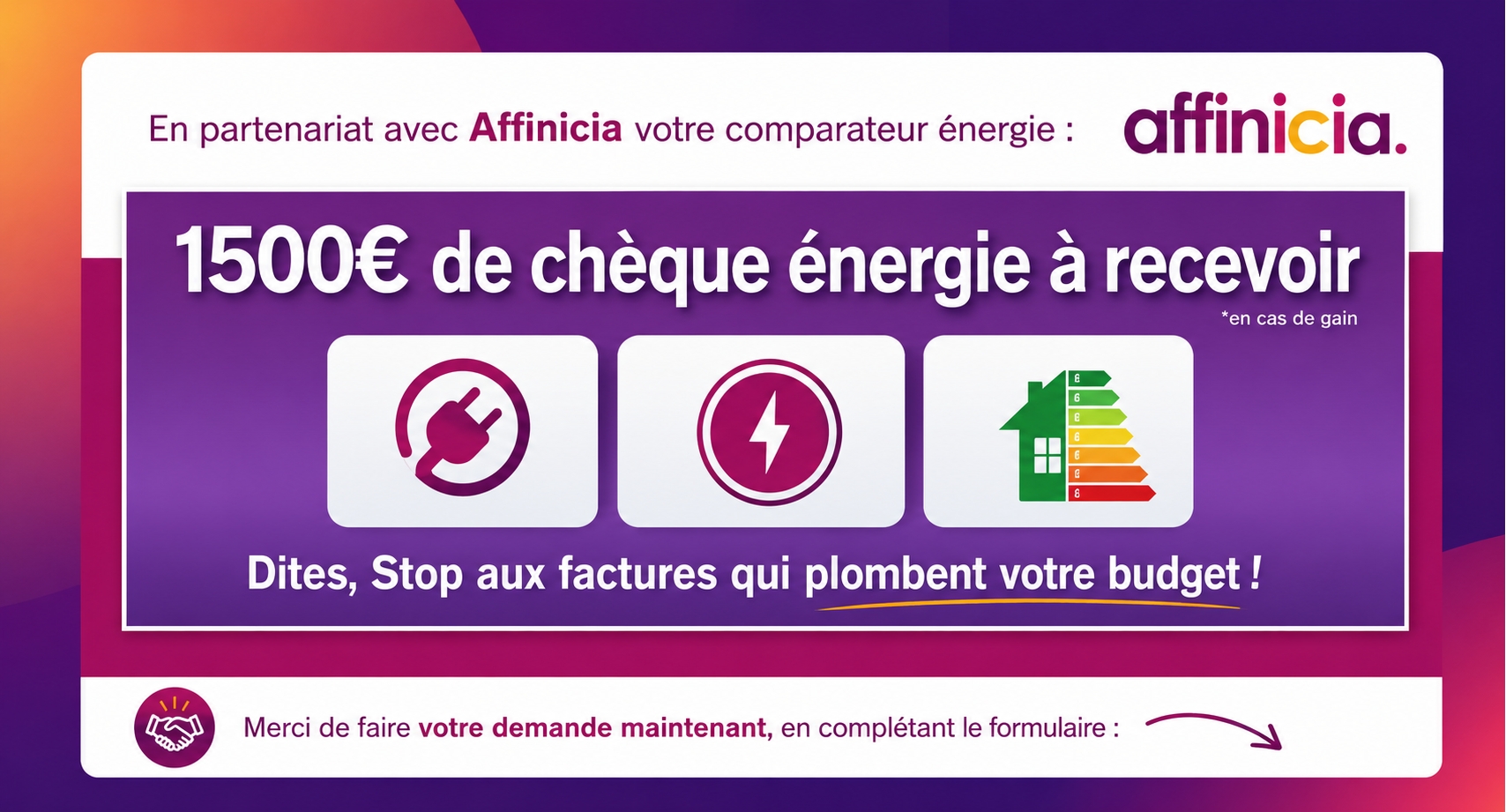 1500€ de chèque énergie