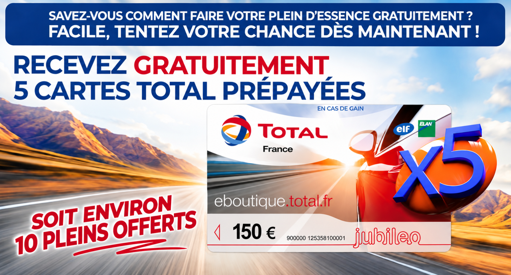 5 cartes à essence