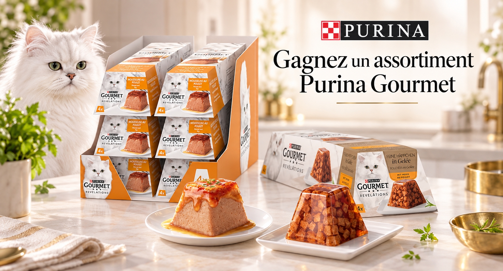 Un assortiment Purina Gourmet